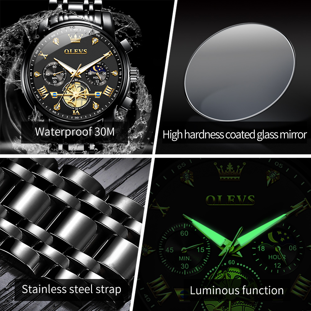 OLEVS Brand New Luxury Chronog - Luxury Watch Magazine 评论和价格