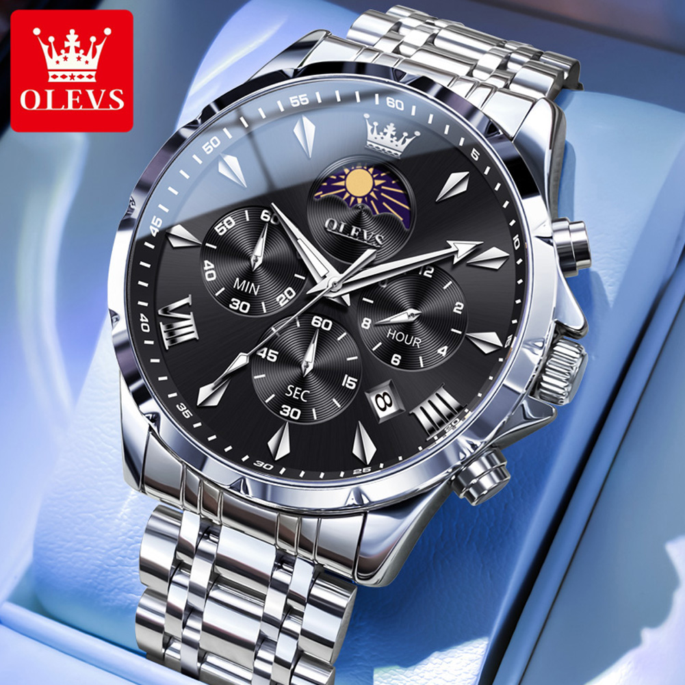 OLEVS 3653 Brand Moon Phase Ca - Luxury Watch Magazine 评论和价格