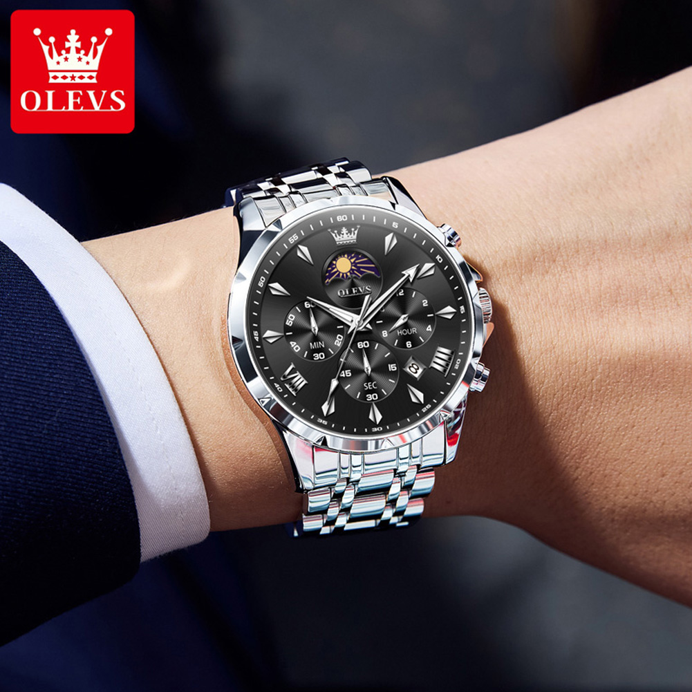 OLEVS 3653 Brand Moon Phase Ca - Luxury Watch Magazine 评论和价格