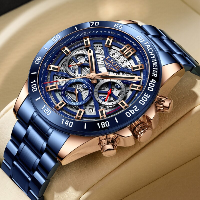 LIGE 2024 New Men Watch Top Br - Luxury Watch Magazine 评论和价格