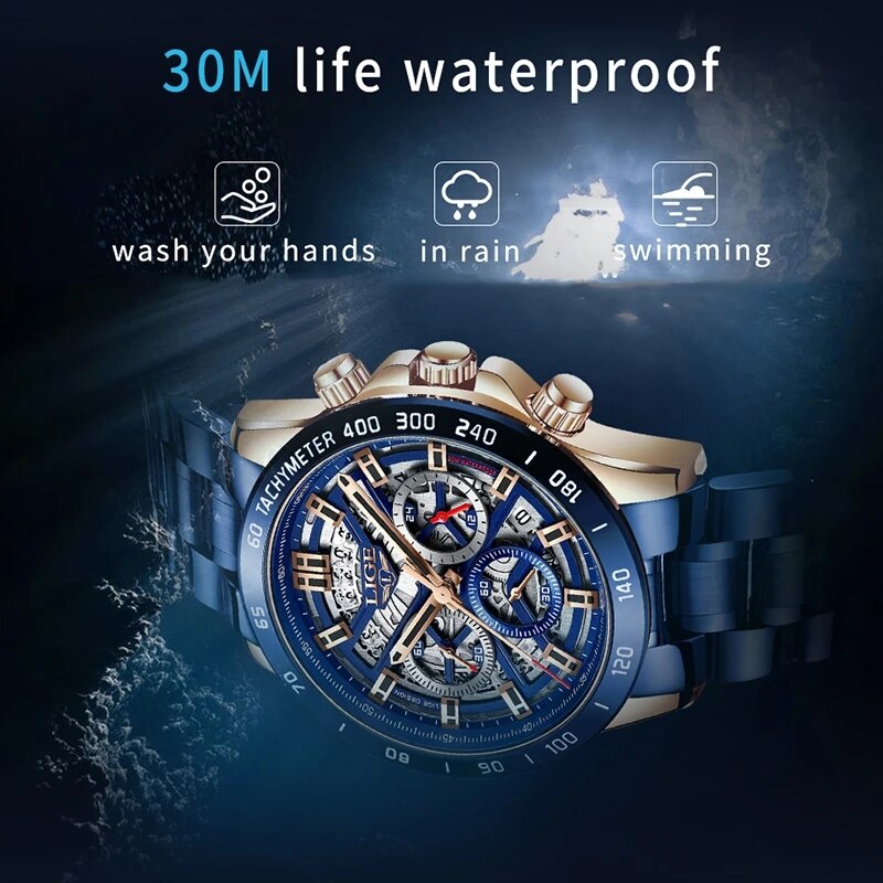 LIGE 2024 New Men Watch Top Br - Luxury Watch Magazine 评论和价格